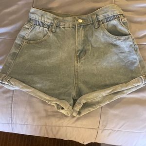 High-Waited Jean Shorts (Size Small)